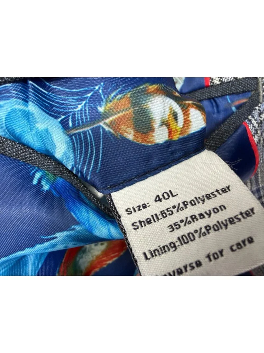 Paisley & Gray 2 Piece Suit Slim Fit 40L Blazer 34X32 Pants Double Vent Plaid - Picture 7 of 16